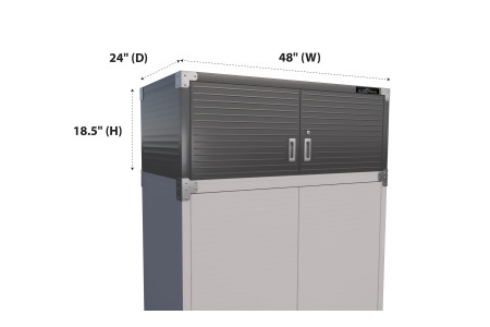 BLACKCOMB 48" wide Stacking cabinet, Graphite